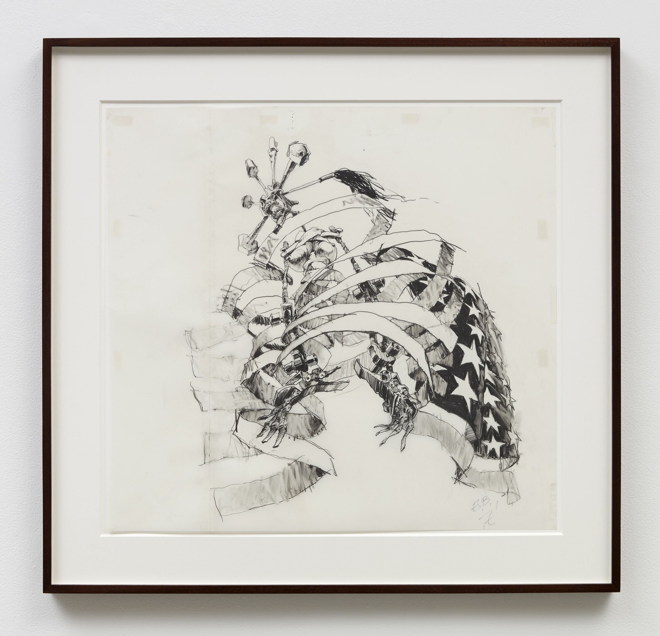 Ed Bereal, <i>Untitled (Study for Miss America)</i>, 1989-1992. Graphite on vellum 24 1/4 x 26 in (61.6 x 66 cm)